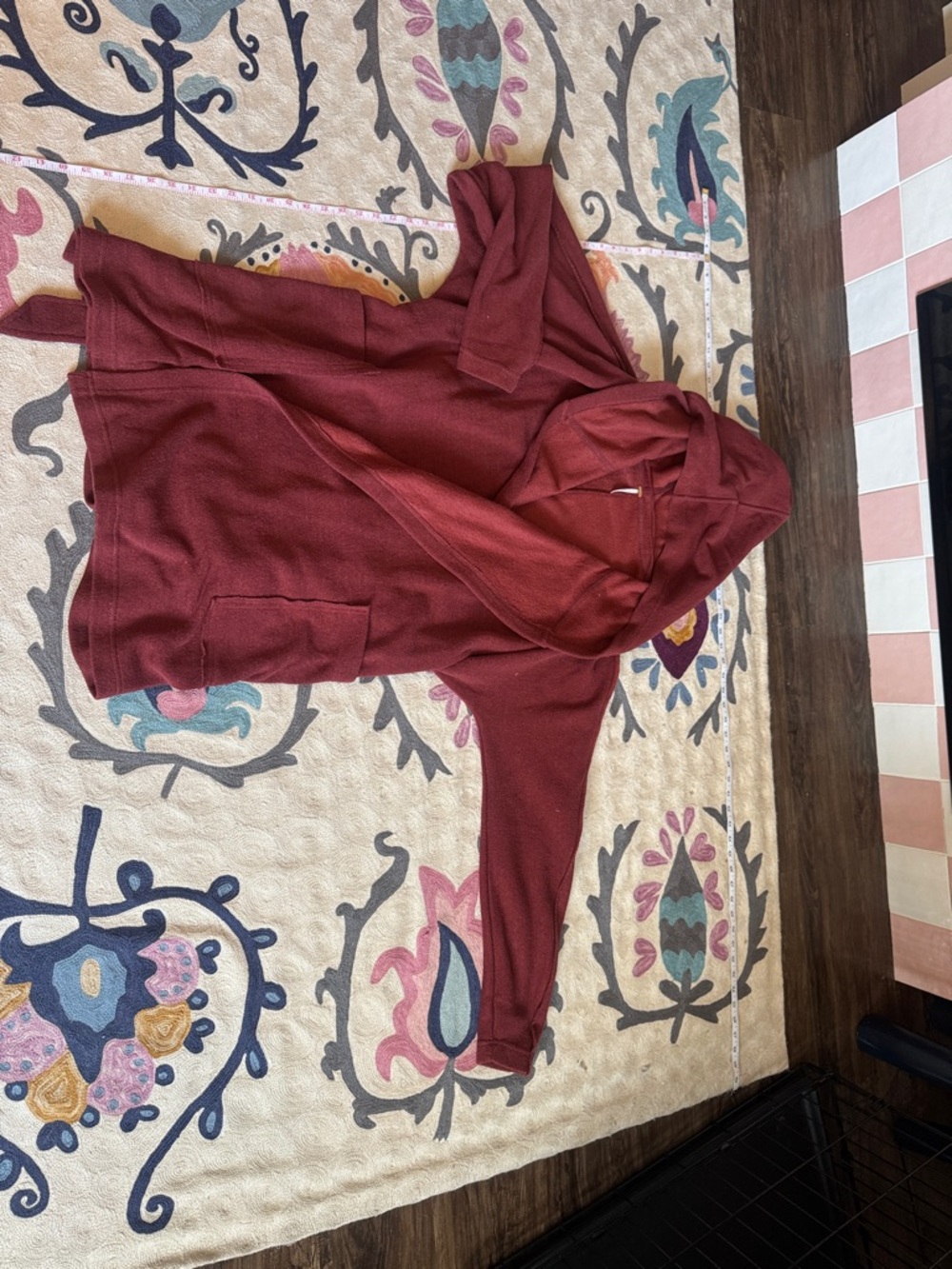 Free People rust-red hooded open cardigan - Picture 5 of 5
